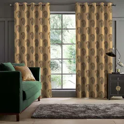 Myntra Elegant Homes Yellow Set of 2 Black Out Long Door Curtain-picture-33