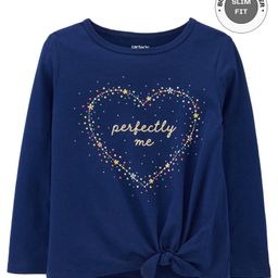 Carter's Perfectly Me Tie-Front Jersey Tee - Navy Blue-image-73