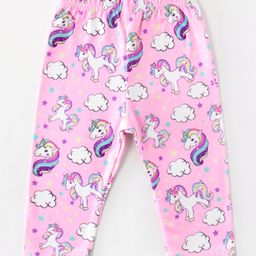 Kookie Kids Full Length Lounge Pant Unicorn Print - Pink-image-96