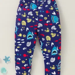 Kookie Kids Full Length Lounge Pant Fish Print - Blue-picture-46