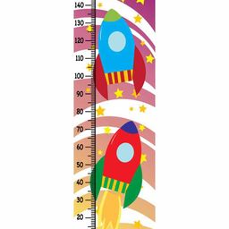 WENS Rocket Print Height Measurement Wall Sticker - Multicolor-picture-17