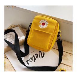 MOMISY Canvas Sling Bag - Yellow-26