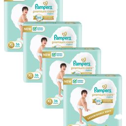 Pampers Premium Care Pants, Extra Large size baby diapers (XL), 36 Count, Softest ever Pampers pants - (Pack of 4)-13