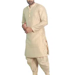 House of Aqss Band Collar Silk Straight Kurta-picture-51
