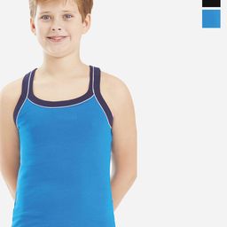 Bodycare Kids Boys Pack Of 2 Soft Breathable Cotton Rib Vests KGA2014BLKRB-80-image-113