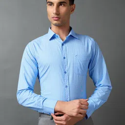 Daniel Hechter Men Micro Ditsy Printed Spread Collar Cotton Formal Shirt-image-51