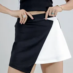 SWISHIN Colourblocked Wrap Mini Skirt-picture-42