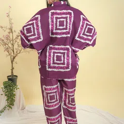 GO BOUJEE Printed Top Jacket & Trousers Co-Ords image 3