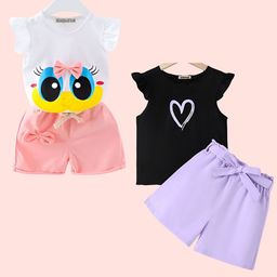 4YOU DRESSES Girls Pack Of 2 Printed Top With Shorts-image-81