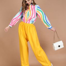 Women Plus Size Rayon Wide Leg Palazzo-image-78