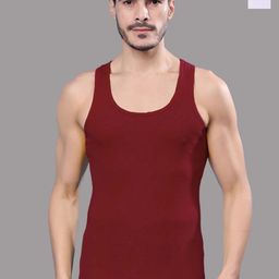 FBAR Pack Of 2 Round Neck Ribbed Pure Cotton Gym Vest-image-88