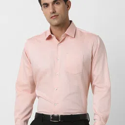 Van Heusen Men Regular Fit Spread Collar Textured Cotton Formal Shirt-image-54
