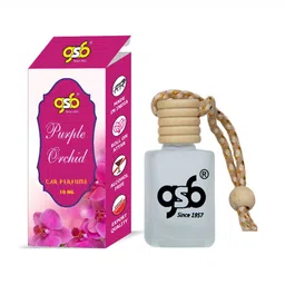 GSB Transparent Purple Orchid Hanging Car Air Freshener - 10 ml-picture-3