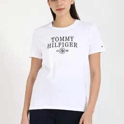 Tommy Hilfiger Women Typography Applique T-shirt-image-41