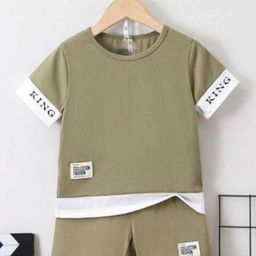 ELPIXIE FASHION Unisex Green Clothing Set-image-26