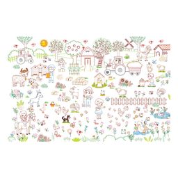 dreamland publications Dreamland At the Farm - Pop-Out Book with 3D Models Colouring and Stickers for Children image 2