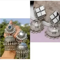 SZN Geometric Jhumkas Earrings-1