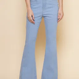 PUELLA Women Flared High-Rise Light Fade Stretchable Jeans-picture-0