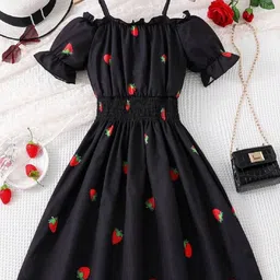 Kidotsav Floral Print Fit & Flare Midi Dress-picture-13