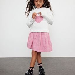 Trendyol Girls Printed Round Neck T-Shirt With Skirt-picture-19