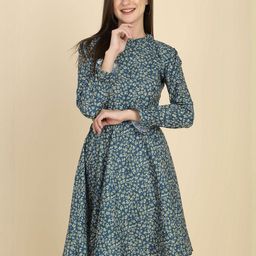 HERE&NOW Women Polyester Fit & Flare Dresses-picture-46