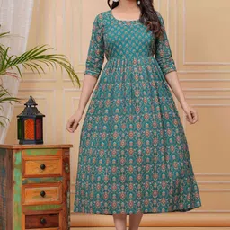 mad fury Ethnic Motifs Print Maternity Maxi Dress-image-84
