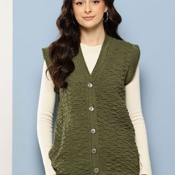 Aarika Women V-Neck Textured Cardigan-picture-27