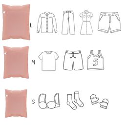 Kuber Industries Peach-Colored 12 Pieces Rectangular Durable Laundry Bags With Zipper image 3