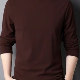 HERE&NOW Men Solid Round Neck Slim Fit T-shirt-image-81