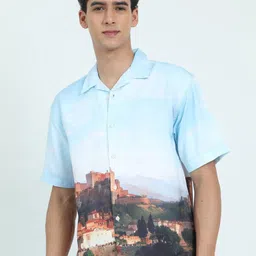NEVER NEUD Men Relaxed Opaque Printed Casual Shirt-image-18