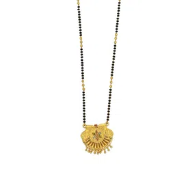 SONI JEWELLERY Gold-Plated Brass Artificial Stones & Beads Mangalsutra-picture-23