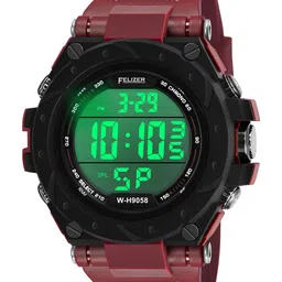 FELIZER Men Dial & Straps Digital Multi Function Watch LSKA-9058-Red image 3