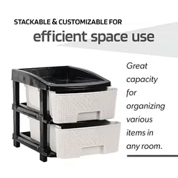 Aura Black Set of 1 Regular Drawer Organiser Organisers image 3