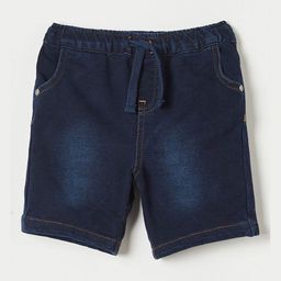 Juniors by Babyshop Boys Regular Fit Mid-Rise Washed Cotton Denim Shorts-69