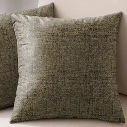 CASABLEU Yellow Set of 2 Square Cushion Covers-3