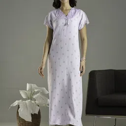 9shines Label Printed Maxi Nightdress-picture-1