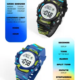 Spiky Kids Pack Of 2 Digital Multi Function Automatic Watch image 3