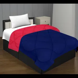 BED-SHEET.COM Red & Blue Microfiber Mild Winter 300 GSM Single Bed Comforter-picture-19