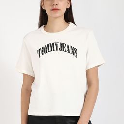 Tommy Hilfiger Women Typography Printed Round Neck Cotton T-shirt-picture-30