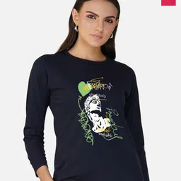 Metronaut Women 2 Printed Bio Finish Applique T-shirt-picture-28
