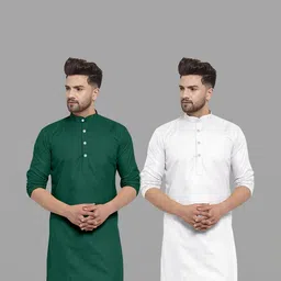 VS MALL Men White Kurtas-image-53
