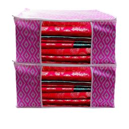 AMAK INC Pink Fabric Multi-Utility Wardrobe Organisers-picture-11