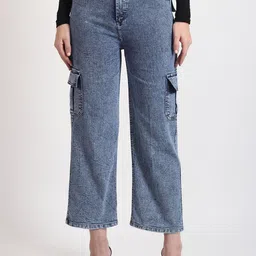 TYFFYN Women Flared High-Rise Highly Distressed Stretchable Jeans-image-83