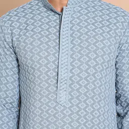 Anouk Men Embroidered Regular Sequinned Kurta with Pyjamas image 2