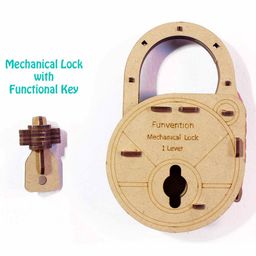 Funvention Mechanical Lock DIY Stem Base Learning Utility Kit Multicolor - Pack of 6 image 4