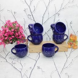 laghima jadon Blue Printed Ceramic Glossy Cups Set of Cups and Mugs-8