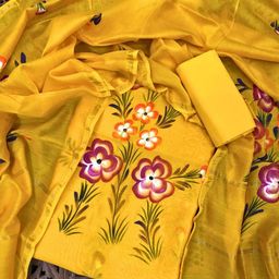 PALASH Floral Printed Pure Silk Unstitched Dress Material-image-8