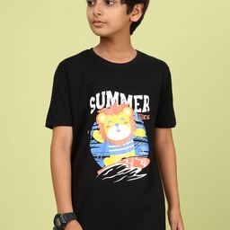 YK Boys Graphic Printed Round Neck Cotton Relaxed Fit T-shirt-57