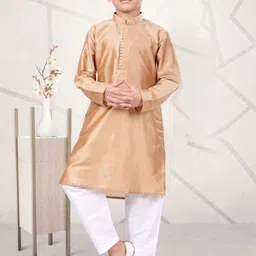 Pehanaava Boys Yoke Design Thread Work Kurta-84