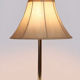 Aura Off White & Gold Toned Metal Frusturical Shaped Table Lamp-29